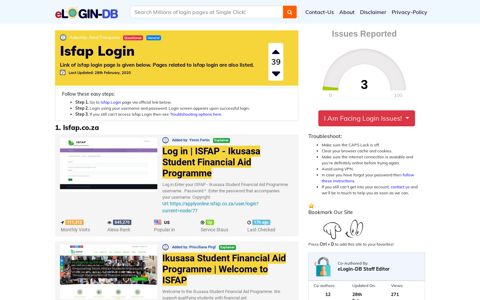 Isfap Login - A database full of login pages from all over the ...