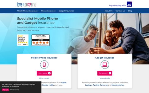 Mobile Phone and Gadget Insurance | loveit coverit with AXA