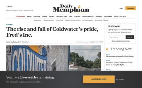 The rise and fall of Coldwater's pride, Fred's Inc. - Memphis ...