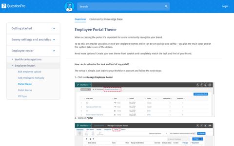 Employee Portal Theme | QuestionPro Help Document