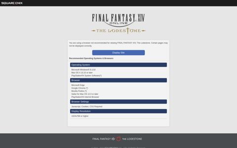 Patch Archives | FINAL FANTASY XIV, The Lodestone