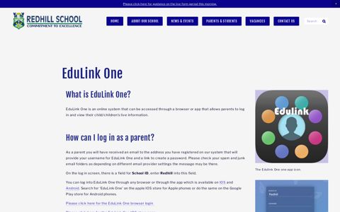 Edulink One — Redhill School
