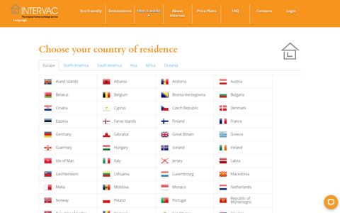 Choose your country of residence - Intervac Home Exchange ...