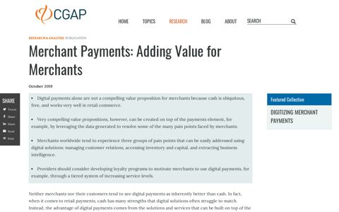 Merchant Payments: Adding Value for Merchants - CGAP