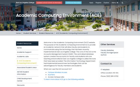 ACE (Academic Computing Environment) - ELAC