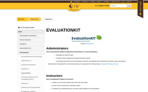 EvaluationKIT - University of Wyoming