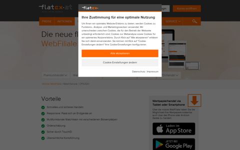 Mobile WebFiliale | flatex online Broker