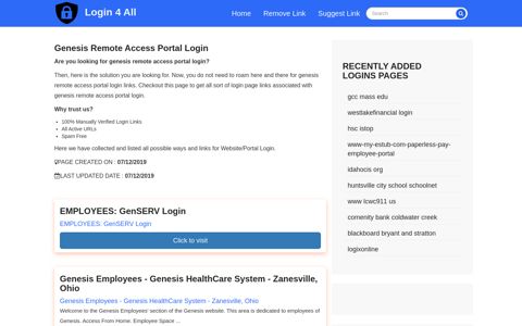 genesis remote access portal login - Official Login Page [100 ...