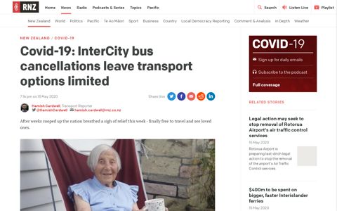 Covid-19: InterCity bus cancellations leave transport options ...