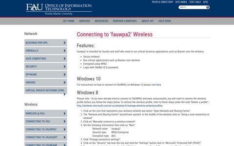 Secure Wireless : Florida Atlantic University