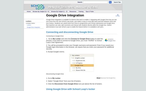 Google Drive Integration - School Loop Help