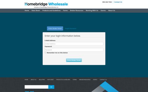 HomeBridge Wholesale Broker Portal