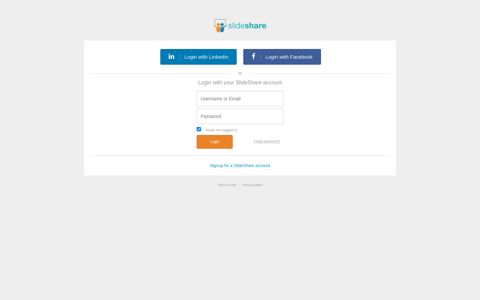 Login with your SlideShare account