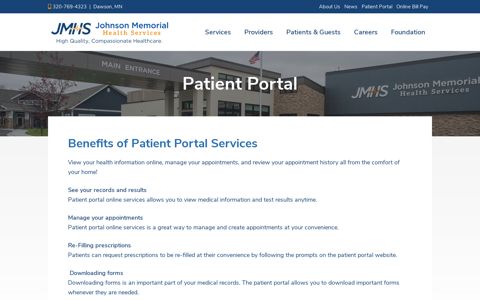 Patient Portal - Johnson Memorial Health Services