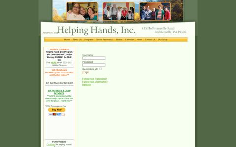 Login - Helping Hands, Inc