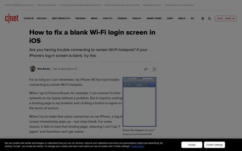 How to fix a blank Wi-Fi login screen in iOS - CNET