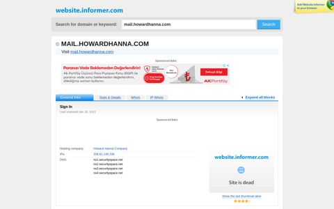 mail.howardhanna.com at Website Informer. Sign In. Visit Mail ...