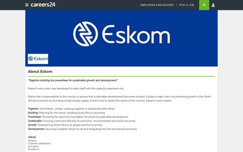 Eskom Jobs and Vacancies - Careers24