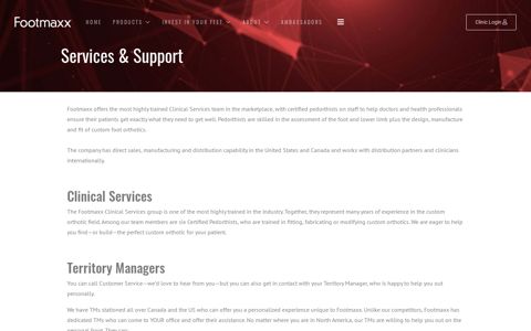 Services & Support - Footmaxx
