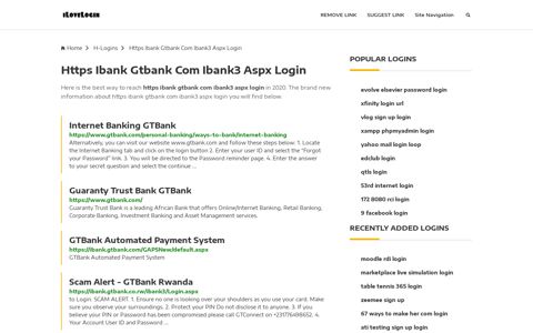Https Ibank Gtbank Com Ibank3 Aspx Login ❤️ One Click ...