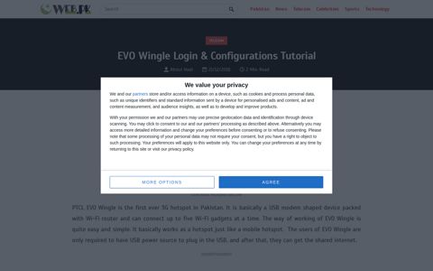 EVO Wingle Login & Configurations Tutorial | Web.pk