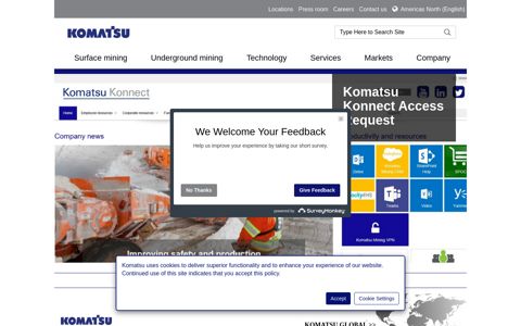 Komatsu Konnect Access Request | Komatsu Mining Corp.