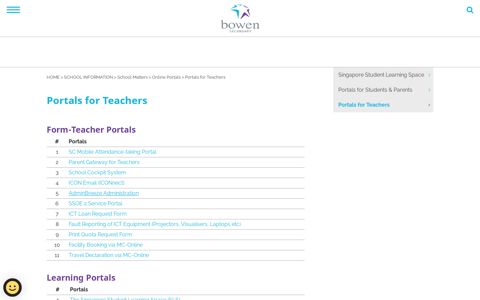 Portals for Teachers