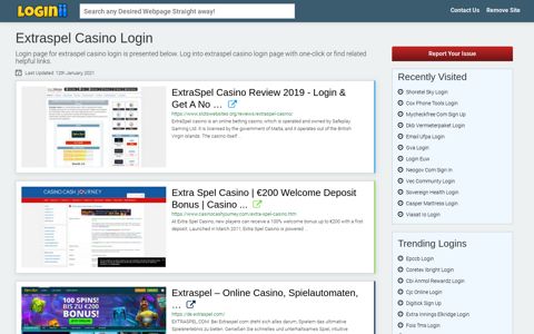 Extraspel Casino Login - Loginii.com