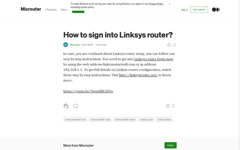How to sign into Linksys router?. In case, you are confused ...