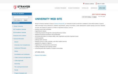 Strayer University - University Web Site