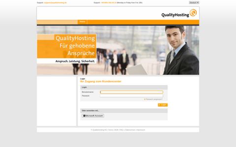 Customer Portal - QualityHosting AG