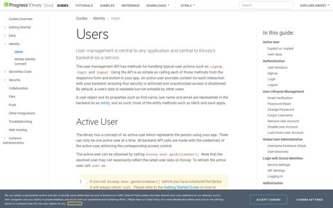 Users | HTML5 | Kinvey - Progress Kinvey Docs