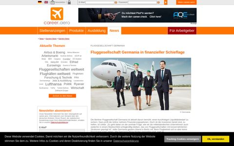 Fluggesellschaft Germania in finanzieller ... - Career.aero