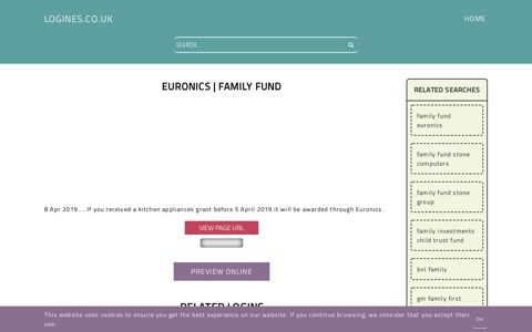 Euronics | Family Fund - General Information about Login
