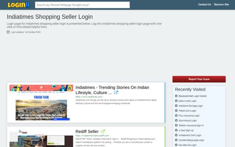 Indiatimes Shopping Seller Login - Loginii.com