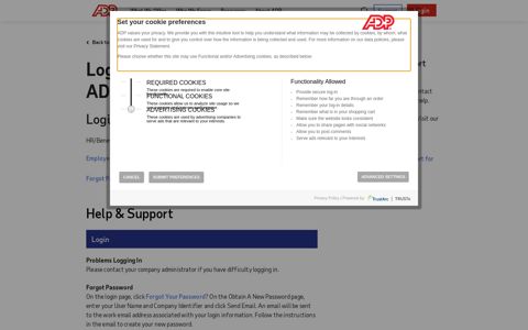 Login & Support | ADP Benefits & HR - ADP.com