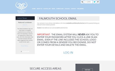 Welcome to Falmouth School's Website - Falmouth School Email