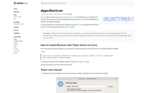Apps:Electrum - Trezor Wiki
