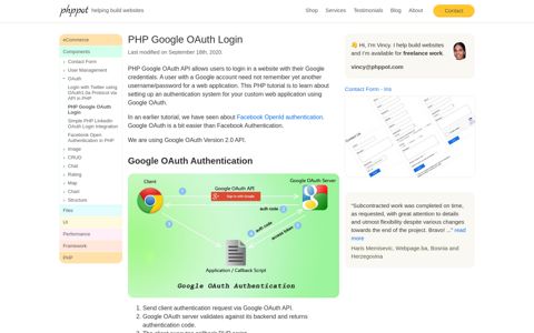 PHP Google OAuth Login - Phppot