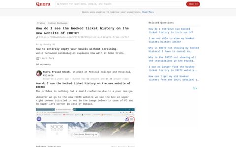 How to see the booked ticket history on the new website of ...