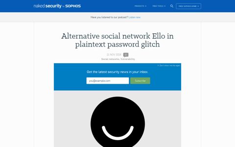 Alternative social network Ello in plaintext password glitch ...
