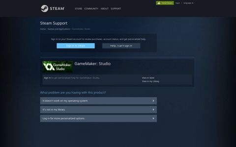 GameMaker: Studio - Steam Support