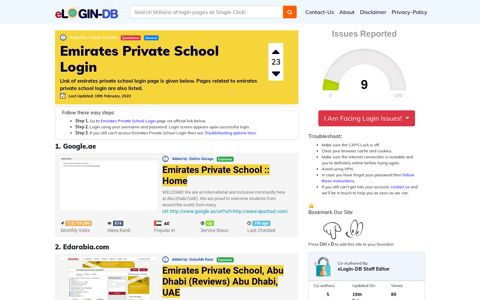 Emirates Private School Login