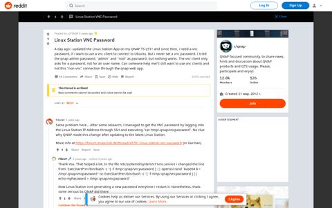 Linux Station VNC Password : qnap - Reddit