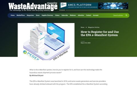 How to Register for and Use the EPA e-Manifest System ...