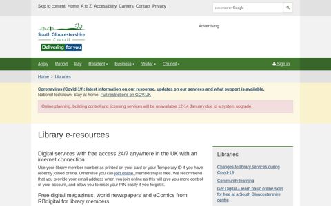 Library e-resources | South Gloucestershire Council
