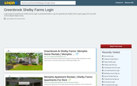 Greenbrook Shelby Farms Login - Loginii.com