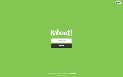 Play Kahoot! - Enter game PIN here!