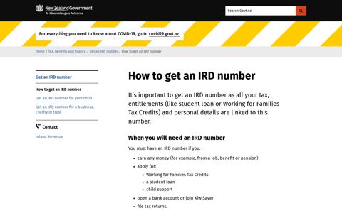 How to get an IRD number | New Zealand Government - Govt.nz