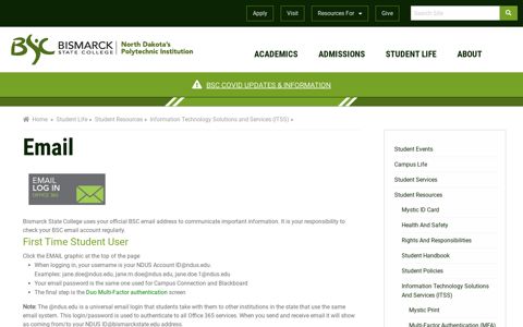 Email | Bismarck State College